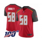 Youth Tampa Bay Buccaneers #58 Shaquil Barrett Red Team Color Vapor Untouchable Limited Player 100th Season Football Jersey