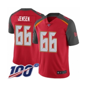 Youth Tampa Bay Buccaneers #66 Ryan Jensen Red Team Color Vapor Untouchable Limited Player 100th Season Football Jersey