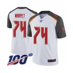 Youth Tampa Bay Buccaneers #74 Ali Marpet White Vapor Untouchable Limited Player 100th Season Football Jersey