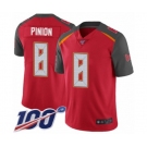 Youth Tampa Bay Buccaneers #8 Bradley Pinion Red Team Color Vapor Untouchable Limited Player 100th Season Football Jersey