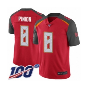 Youth Tampa Bay Buccaneers #8 Bradley Pinion Red Team Color Vapor Untouchable Limited Player 100th Season Football Jersey