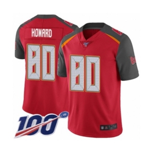 Youth Tampa Bay Buccaneers #80 O. J. Howard Red Team Color Vapor Untouchable Limited Player 100th Season Football Jersey