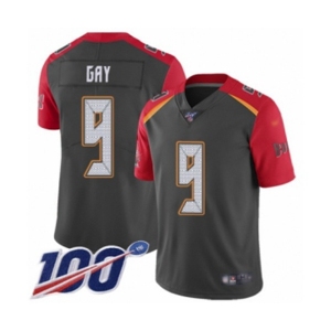 Youth Tampa Bay Buccaneers #9 Matt Gay Limited Gray Inverted Legend 100th Season Football Jersey