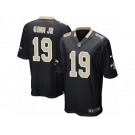 Men Nike New Orleans Saints #19 Ted Ginn Jr Game Black Team Color NFL Jersey