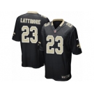 Men Nike New Orleans Saints #23 Marshon Lattimore Game Black Team Color NFL Jersey