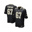 Men Nike New Orleans Saints #67 Larry Warford Game Black Team Color NFL Jersey