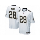 Men's Nike New Orleans Saints #28 B.W. Webb Game White NFL Jersey