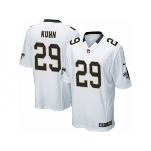 Men's Nike New Orleans Saints #29 John Kuhn Game White NFL Jersey