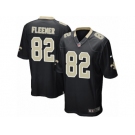 Men's Nike New Orleans Saints #82 Coby Fleener Game Black Team Color NFL Jersey