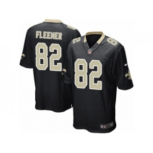 Men's Nike New Orleans Saints #82 Coby Fleener Game Black Team Color NFL Jersey