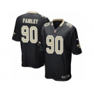 Men's Nike New Orleans Saints #90 Nick Fairley Game Black Team Color NFL Jersey