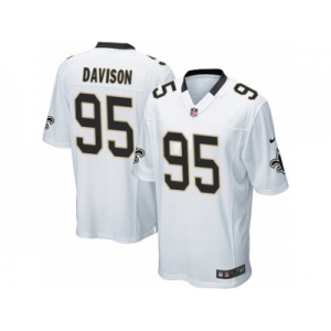 Men's Nike New Orleans Saints #95 Tyeler Davison Game White NFL Jersey