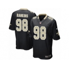 Men's Nike New Orleans Saints #98 Sheldon Rankins Game Black Team Color NFL Jersey