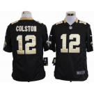 nike nfl jerseys new orleans saints #12 colston black[game]