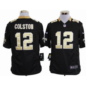 nike nfl jerseys new orleans saints #12 colston black[game]