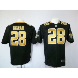 nike nfl jerseys new orleans saints #28 ingram black[game]