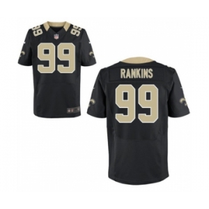 Men New Orleans Saints #99 Sheldon Rankins Black Elite Jersey