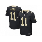 Men Nike New Orleans Saints #11 Tommylee Lewis Elite Black Team Color NFL Jersey