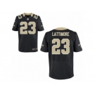 Men Nike New Orleans Saints #23 Marshon Lattimore Elite Black Team Color NFL Jersey