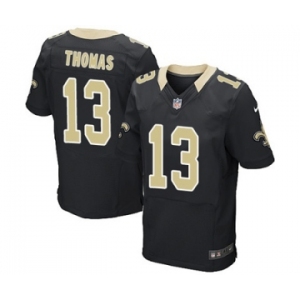 Men's Nike New Orleans Saints #13 Michael Thomas Elite Black Team Color NFL Jersey