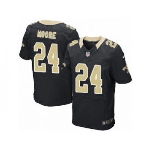 Men's Nike New Orleans Saints #24 Sterling Moore Elite Black Team Color NFL Jersey