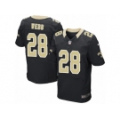 Men's Nike New Orleans Saints #28 B.W. Webb Elite Black Team Color NFL Jersey