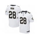 Men's Nike New Orleans Saints #28 B.W. Webb Elite White NFL Jersey