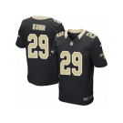 Men's Nike New Orleans Saints #29 John Kuhn Elite Black Team Color NFL Jersey