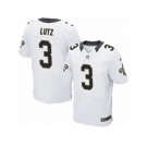 Men's Nike New Orleans Saints #3 Will Lutz Elite White NFL Jersey