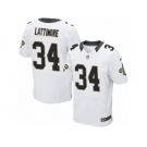 Men's Nike New Orleans Saints #34 Marshon Lattimore Elite White NFL Jersey