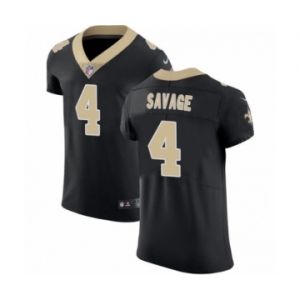 Men's Nike New Orleans Saints #4 Tom Savage Black Team Color Vapor Untouchable Elite Player NFL Jersey