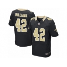 Men's Nike New Orleans Saints #42 Marcus Williams Elite Black Team Color NFL Jersey