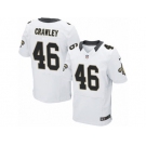 Men's Nike New Orleans Saints #46 Ken Crawley Elite White NFL Jersey