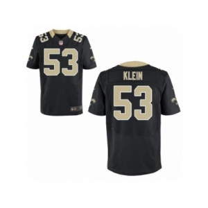 Men's Nike New Orleans Saints #53 A.J. Klein Elite Black Team Color NFL Jersey