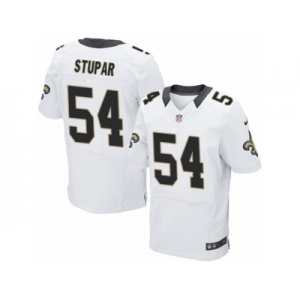 Men's Nike New Orleans Saints #54 Nate Stupar Elite White NFL Jersey