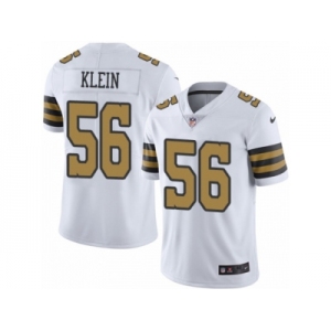 Men's Nike New Orleans Saints #56 A.J. Klein Elite White Rush NFL Jersey