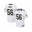 Men's Nike New Orleans Saints #56 Michael Mauti Elite White NFL Jersey