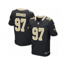 Men's Nike New Orleans Saints #97 Paul Kruger Elite Black Team Color NFL Jersey