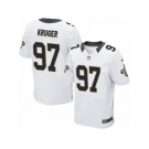 Men's Nike New Orleans Saints #97 Paul Kruger Elite White NFL Jersey