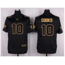 Nike New Orleans Saints #10 Brandin Cooks Black Pro Line Gold Collection Jersey[Elite]