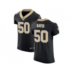 Nike New Orleans Saints #50 DeMario Davis Black Team Color Men Stitched NFL Vapor Untouchable Elite Jersey