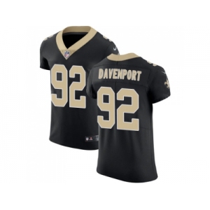 Nike New Orleans Saints #92 Marcus Davenport Black Team Color Men Stitched NFL Vapor Untouchable Elite Jersey