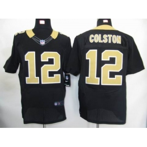 nike jerseys new orleans saints #12 colston black[elite]