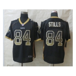 nike new orleans saints #84 stills black [Elite USA flag fashion]