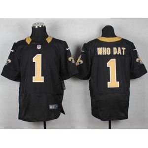 nike nfl jerseys new orleans saints #1 whodat black[Elite]