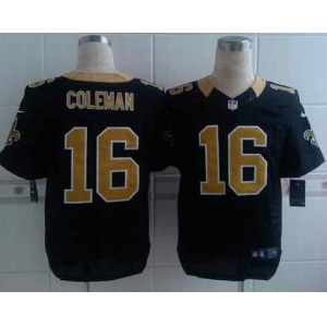 nike nfl jerseys new orleans saints #16 coleman black[Elite][coleman]