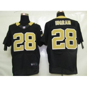 nike nfl jerseys new orleans saints #28 ingram black[elite]