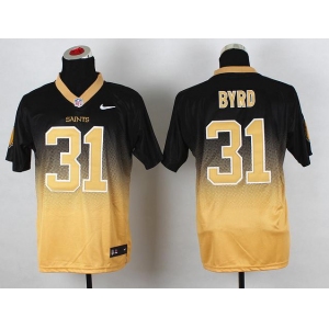 nike nfl jerseys new orleans saints #31 byrd black-gold[Elite drift fashion][second version]