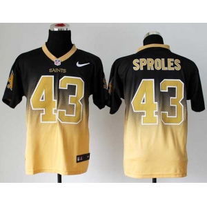 nike nfl jerseys new orleans saints #43 darren sproles black-gold[Elite drift fashion][second version]