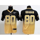 nike nfl jerseys new orleans saints #80 graham black-gold[Elite drift fashion][second version]